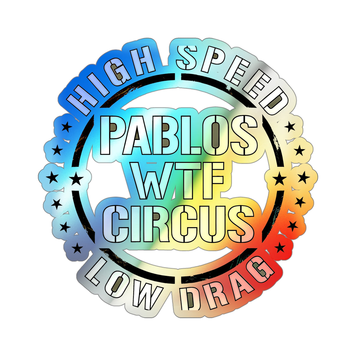 High Speed Low Drag Military Stencil — Holographic Sticker