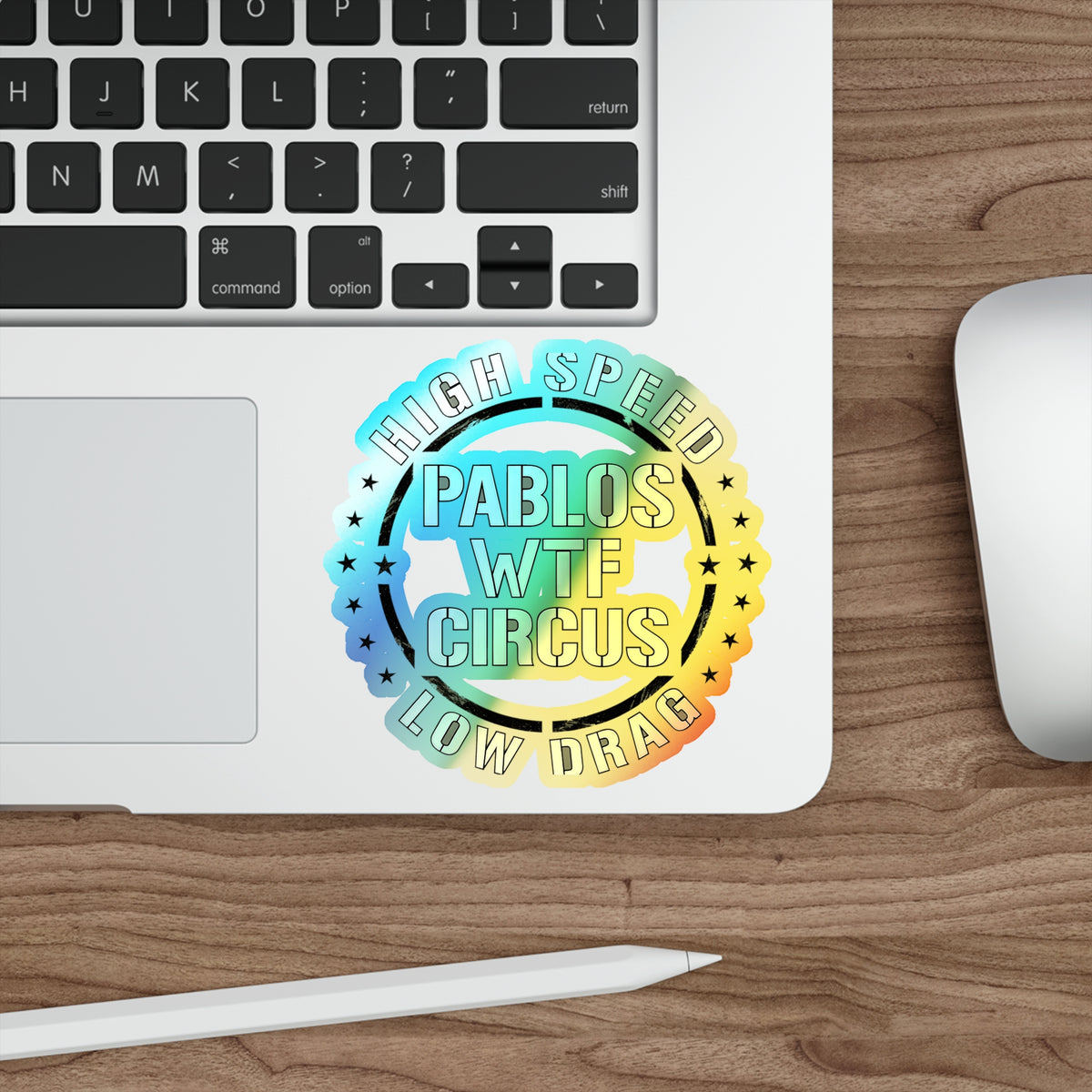 High Speed Low Drag Military Stencil — Holographic Sticker