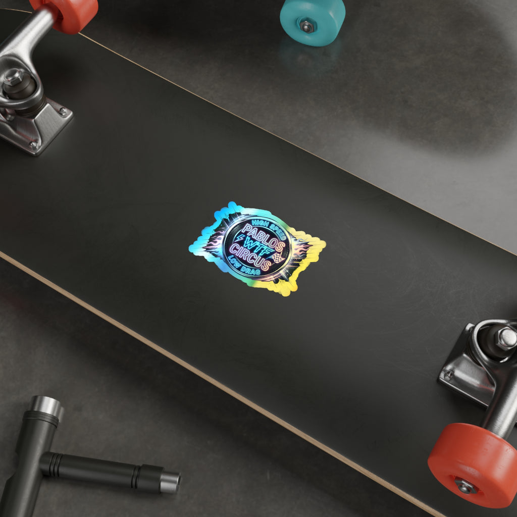 High Speed Low Drag Neon Racing — Holographic Sticker