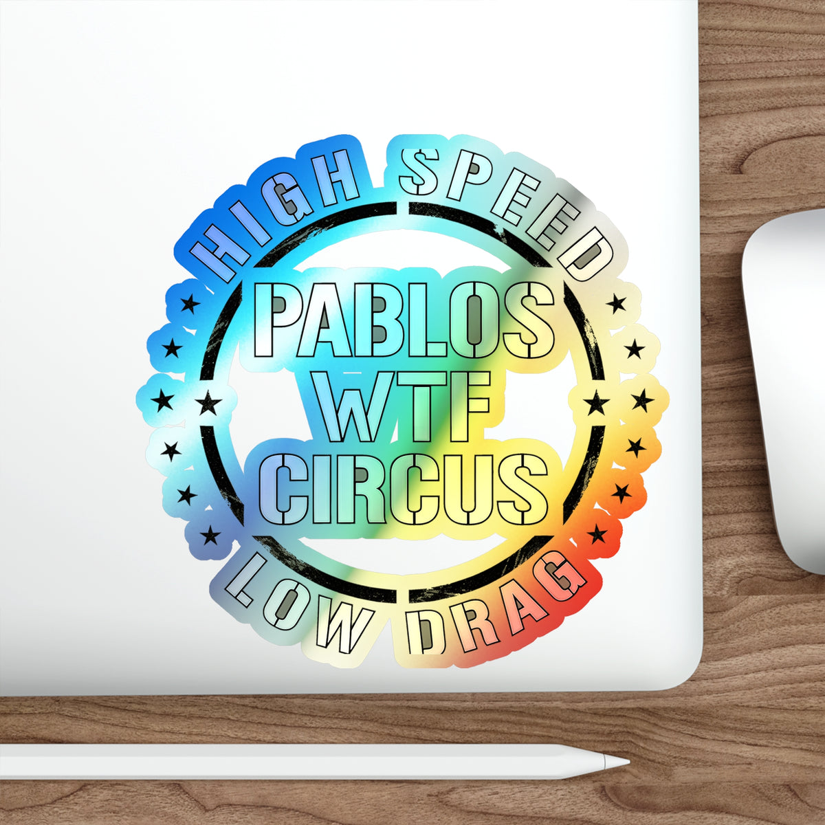 High Speed Low Drag Military Stencil — Holographic Sticker