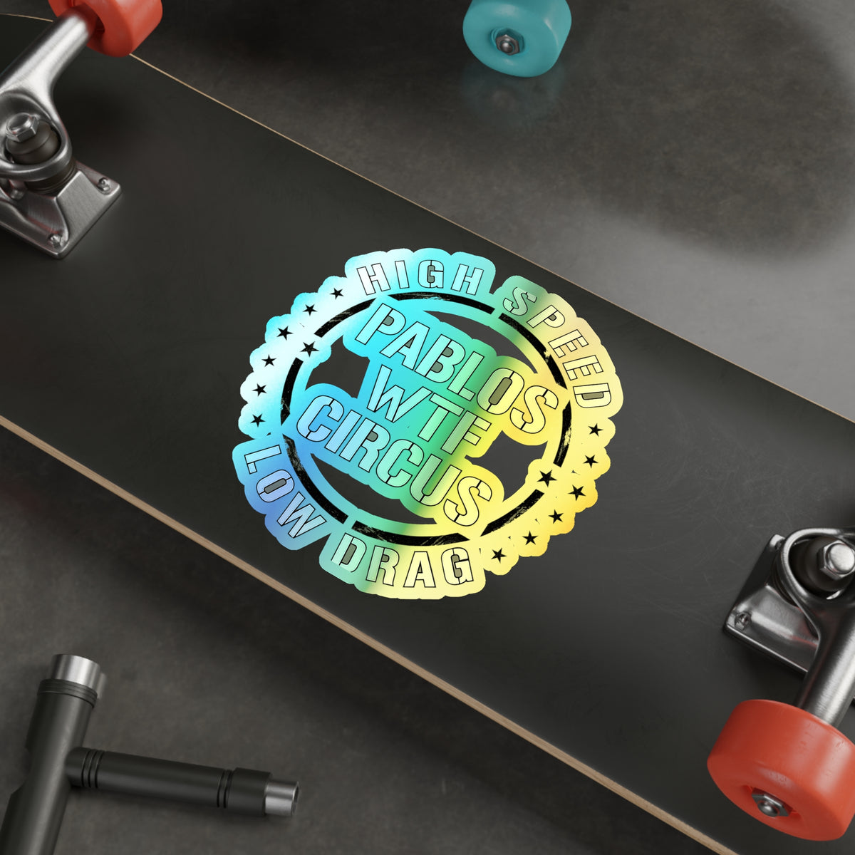 High Speed Low Drag Military Stencil — Holographic Sticker