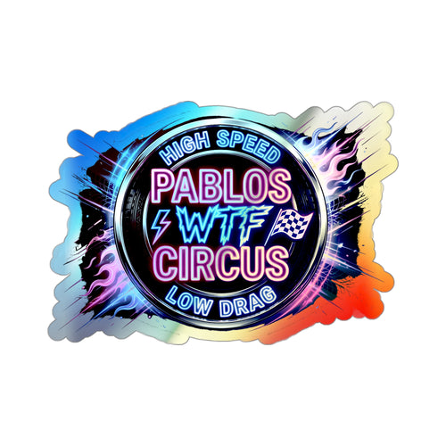 High Speed Low Drag Neon Racing — Holographic Sticker